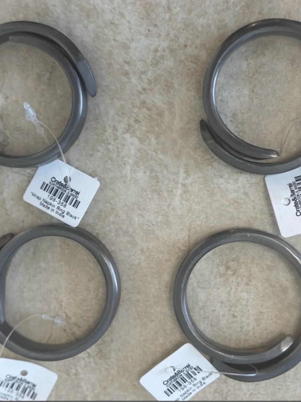 Crate and Barrel Wrap napkin rings